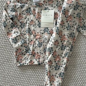 Petit Lem Floral Print Long Sleeve Top
